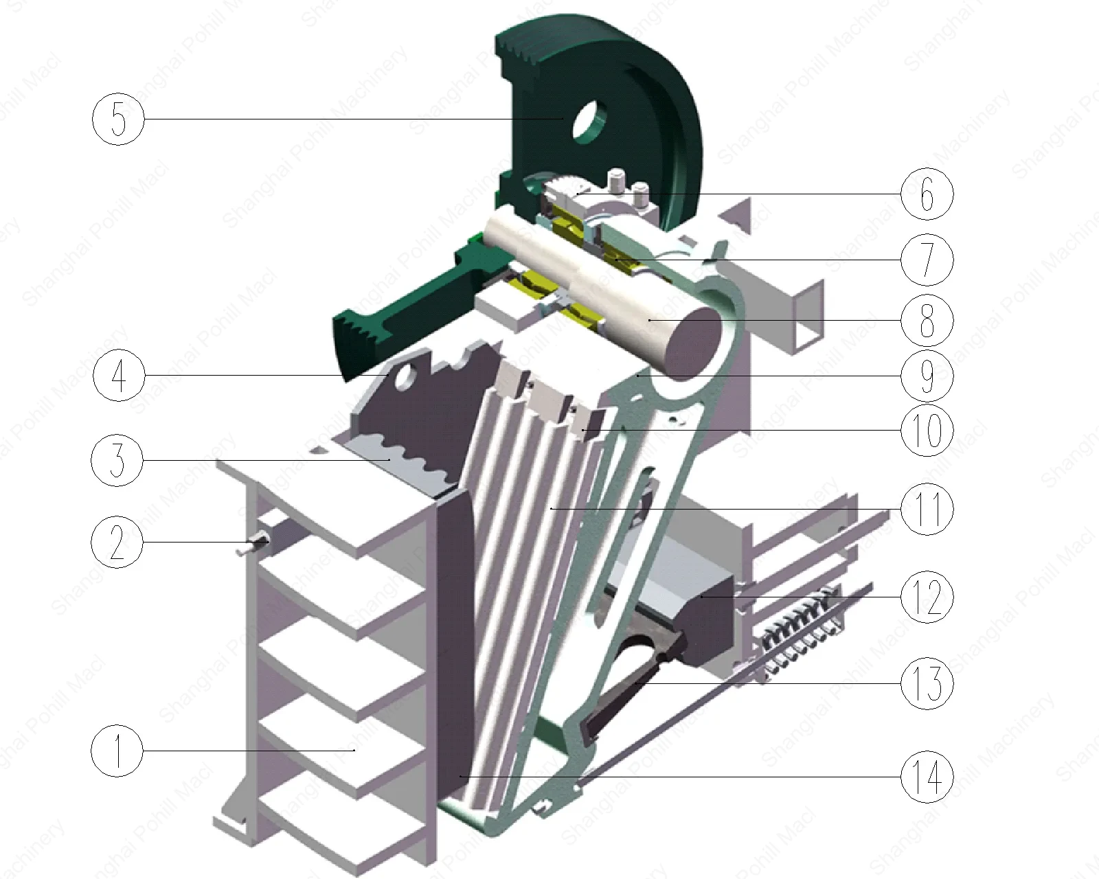 PE-Jaw Cross-Section Diagram